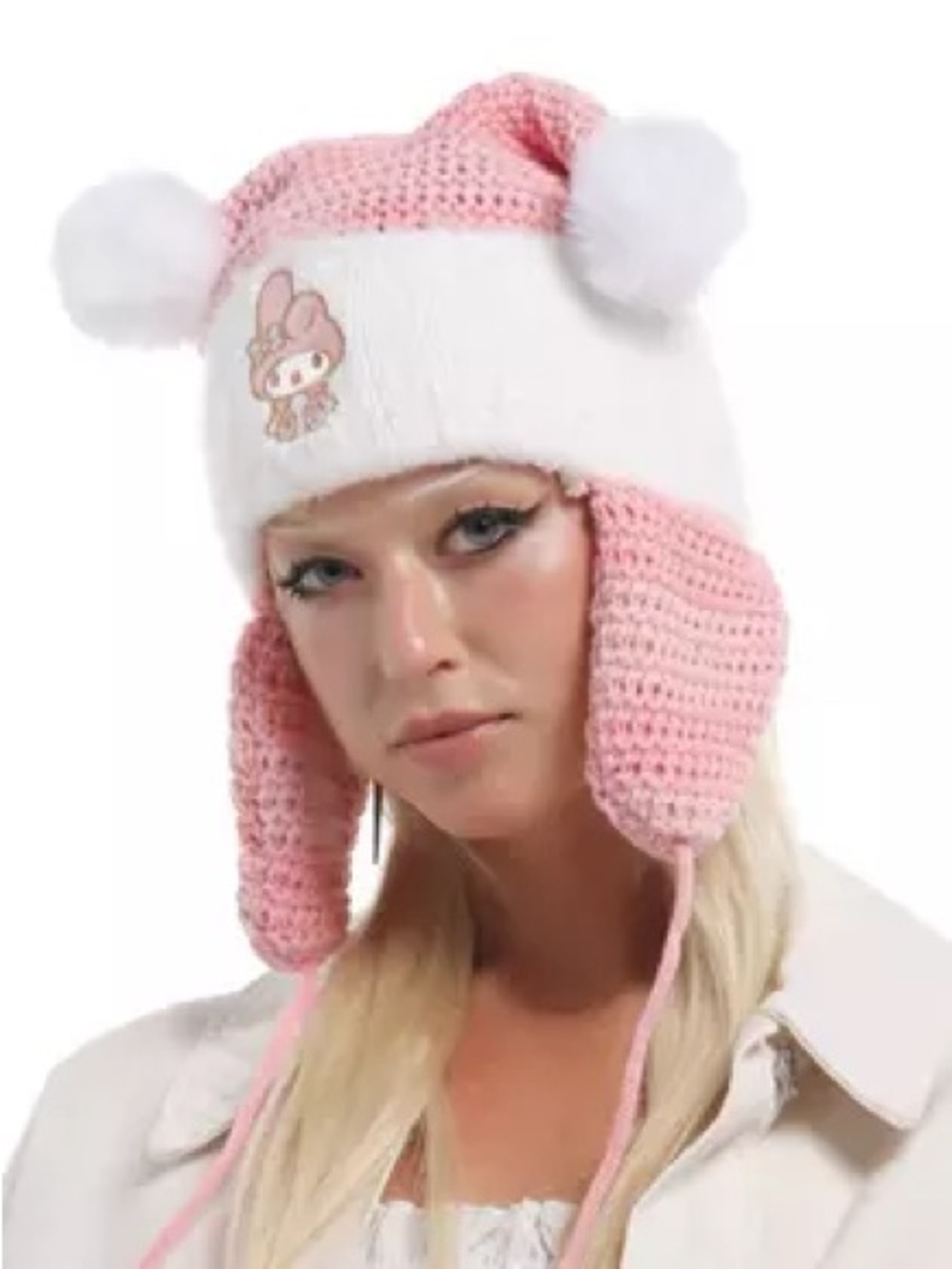 Hot Topic My Melody Subtle Ear Tassel Beanie